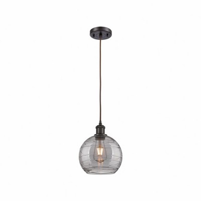 Ballston - 1 Light Athens Deco Swirl Mini Pendant In IndustrialStyle-10 Inches Tall and 8 Inches Wide