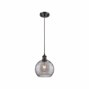 Ballston - 1 Light Athens Deco Swirl Mini Pendant In IndustrialStyle-10 Inches Tall and 8 Inches Wide - 1 of 1