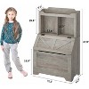47.8" H Wooden Kids Bookcase and Toy Storage Organizer,Boys/Girls Toy Storage Organizer for Playroom, Bedroom, Nursery - 3 of 4