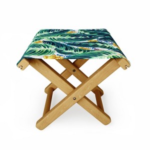 Marta Barragan Camarasa Tropical Leaf on Ornamental Pattern Folding Stool - Deny Designs - 1 of 3