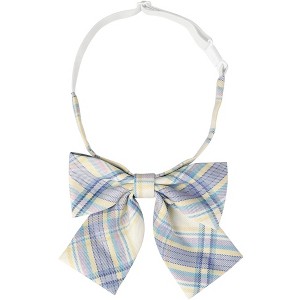 INSPIRE CHIC Women's Plaid Uniform Pre-tied Knot Cute Stylish Colorful Bow Ties - 1 of 4