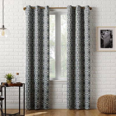 Sun Zero Blackout Barnett Trellis Grommet Curtain Panel