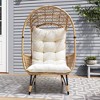 Crestlive Products Patio Wicker Egg Chair with Cushion PE Rattan Oversized Basket Lounge Chair with Legs - 4 of 4