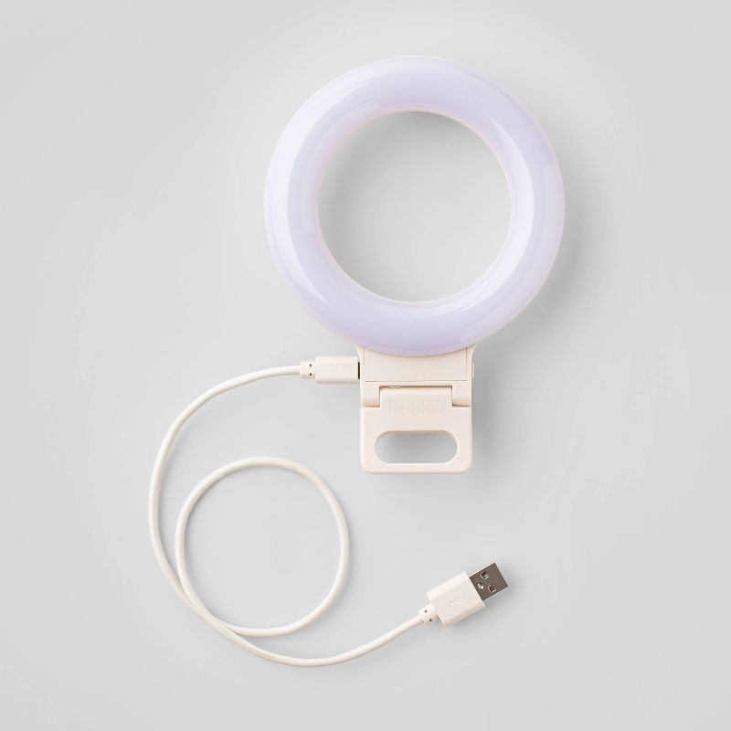 Clip-On Conference Ring Light - heyday&#8482; Stone White, 4 of 5