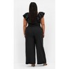 Women's Plus Size Frill Shoulder Bodysuit - black | CITY CHIC - 2 of 4