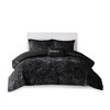 Racxily Velvet Duvet Cover Set, Diamond Quilted Design with Throw Pillow - 2 of 4