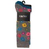 Memoi Flower Power Cotton Blend Crew Sock 3 Pack - 4 of 4