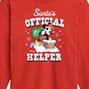 Boys' - Disney - Mickey Mouse Santas Official Helper Christmas Long Sleeve Graphic T-Shirt - 2 of 4