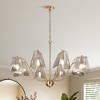 LNC Afmean Modern  Luxury  Glass Chandelier/Island Pendant Lights,Gold and Smoked Glass,17in/35.4in/41/5in - 2 of 4