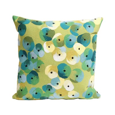Liora Manne Visions 20 x 20 In II Polyester Indoor Outdoor Patio Accent Handcrafted Pillow for Living Room Sofa Couch, Porch Swing, and Beds, Pansy