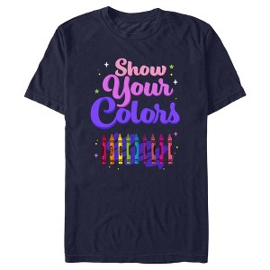 Men's Crayola Show Your Colors Crayons Lineup T-Shirt - 1 of 4
