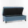 TiramisuBest Storage Ottoman Bench - Purple Fabric Entryway Bench, 50.0"L x 20.5"W x 18.25"H - 4 of 4