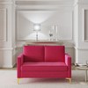 Eldoria Loveseat Sofa Contemporary Loveseat Square Arms 2-Seater Sofa with Loose Back for Living Room and Bedroom | Karat Home - 2 of 4