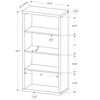 TOAOTBNBO 4-Tier Standing Cube Storage Bookcase, Bookshelves with Adjustable Thick Panel Modern Decorative Book Shelf for Apartment - 3 of 4