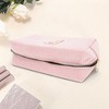 Unique Bargains Corduroy Rectangular Letter Makeup Bag Pink 1 Pc - 3 of 4