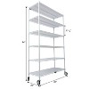 Sapphtopaz 6-Tier Metal Storage Rack with Wheels & Shelf Liners Adjustable Heavy Duty Garage Shelves, Utility Wire Rack for Warehouses, 6000LBS - 2 of 4
