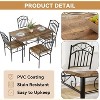 coucheta Dining Table Set for 5, with 4 Chairs and 1 Table Retro Industrial Wooden Table with Metal Legs, for Living Room, Kitchen, Dining, Brown - 4 of 4