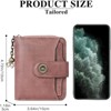 FATMOON  Women’s RFID Blocking Leather Wallet - Genuine Leather Small Bifold with Zipper Pocket & ID Window for Daily Use,Travel,Gift - 3 of 4
