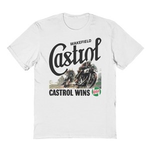 Rerun Island Men's Castrol Wins Ringer Short Sleeve Graphic Cotton T-Shirt - 1 of 1