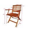 KTMBDW Folding Bohemian Wooden Chairs with Backs, Modern Retro Folding Dining Chairs, 220 lb. Static Weight Capacity - 4 of 4