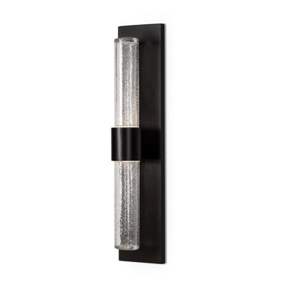 Copenhagen Sleek Black Aluminum LED Wall Sconce, 19.63 in