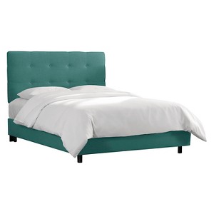 Twin Dolce Bed Teal Linen - Cloth & Co., Blue Linen