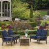 ARDEN Outdoor Deep Seat Cushion Set, 22 in x 24 in, Weather-Proof, Rain-Proof, Fade Resistant Patio Cushion Sapphire Liberty Mosaic - 3 of 4
