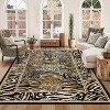 Leopard Rug – Soft, Washable, Non-Slip, Low Pile, Patchwork Print, Large Accent Carpet for Living Room, Office, Bedroom, Dining Room - 2 of 4