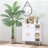 Artificial Palm Trees for Indoor -Tall Faux Floor Palm Plant with Realistic Trunks and Lifelike Palm Leaves, Fake Plants Tropical Plants with Pot - 2 of 4