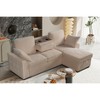 TiramisuBest Multi-Functional Sectional Sofa with Removable Cup Holder Tray, Storage Chaise & Adjustable Backrests, Beige - 2 of 4