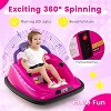 Costway Bumper Car for Kids Electric Ride on Car with Remote Control Joystick Flashing LED Lights - 3 of 4
