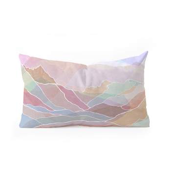 Sewzinski Pastel Mountains Oblong Throw Pillow - Society6
