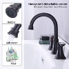Munora 2-Handle 8-Inch Widespread Bathroom Sink Faucet, Oil-Rubbed Bronze with 360° Swivel Spout and Pop-Up Drain - 3 of 4