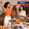 Chafing Dish Buffet Set 5 QT, Stainless Steel Round Chafing Dishes for Buffet With Lid Holder & Glass Lid, for Parties,Dinner - 3 of 4