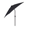 9' x 9' Aluminum Market Patio Umbrella with Crank Lift and Push Button Tilt Navy - Astella: Bronze Pole, Wind Vent, No Base - 3 of 4