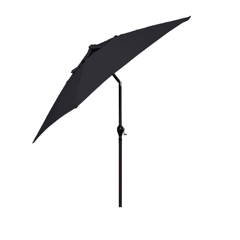 9&#39; x 9&#39; Aluminum Market Patio Umbrella with Crank Lift and Push Button Tilt Navy - Astella, 3 of 7