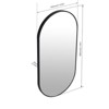 Angel Sar Black Bathroom Mirrors for Wall, 18 x 35 Inch Oval Bathroom Vanity Mirror - 3 of 4