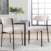 TiramisuBest 2-Piece Swivel Bar Stools, AdjusTable Upholstered with Woven Back & Footrest, Silver Chrome for Kitchen Island - 3 of 4