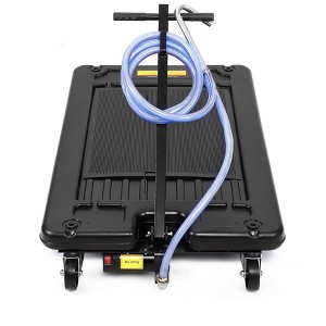 17 or 20 Gallon Oil Drain Pan with Pump & 8 ft Hose, Low Profile & T Folding Handle Rolling Oil Drain Cart for Truck Cars SUVs - 1 of 4