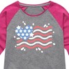 Girls' - Instant Message - 4th of July Shirt Tail Raglan Graphic T-shirt - 2 of 4