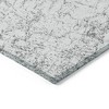 Gray And Ivory Abstract Washable Indoor Outdoor Area Rug - 4 of 4