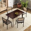 47.2" Rectangle Dining Table for 4, Mid-Century Kitchen Table with Rubber Wood Legs for Dining Room - 2 of 4
