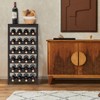 Itopfox 24 Bottle Freestanding Wine Rack with Table Top, 6 Tier Bamboo Wine Shelf for Kitchen, Bar, Dining Room, Living Room - Dark Brown - 4 of 4