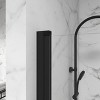 Lirago Black 180 degrees Pivot Bathtub Shower Door with Tempered Glass & Zinc Handles - 4 of 4