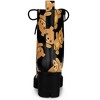Allegra K Women's Printed Platform Round Toe Lace up Block Heel Combat Boots - 4 of 4