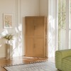 Spassway Natural Wood 2-Piece Tall Wood Storage Cabinet Pantry Cabinet with 4 Adjustable Shelves 4 Doors Freestanding Organizer for Living Room - 2 of 4