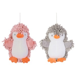 REGALWOVEN 2 Packs Cute Cartoon Animal Chenille Soft Absorbent Decorative Hand Towel 8" x 8" - 1 of 4