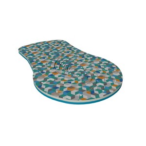 Floatation iQ Floating Ventilated UV Resistant Foam Swimming Pool Lounge Chair w/ Multicolored 3D Cube Pattern, For 1 Youth or Adult - 1 of 4