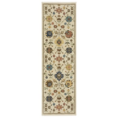 Oriental Weavers Francesca FR02M Ivory/Gold Indoor Area Rug - 2'3" x 7'6"