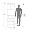 Depot E-Shop Bar Double Door Cabinet, Five Built-in Wine Rack, Two Shelves, Two Interior Shelves - 4 of 4